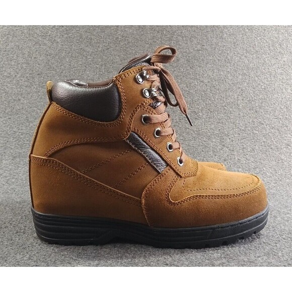 CALDEN K881803 - 5.2 Inches Elevator Height Increase Nubuck Brown Boots Men 9 - Picture 9 of 16